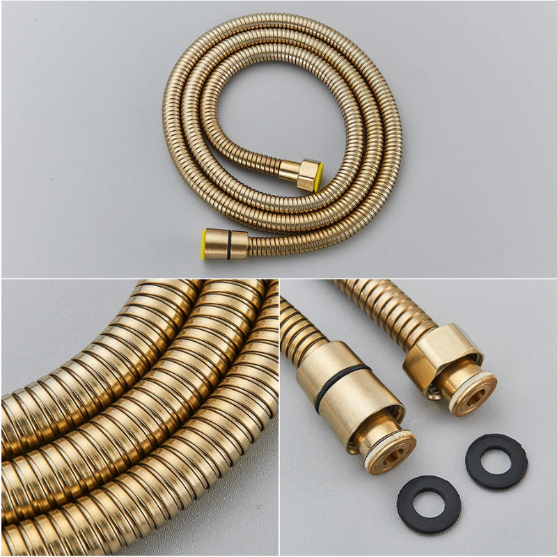 Colonne de douche encastrable or brossé