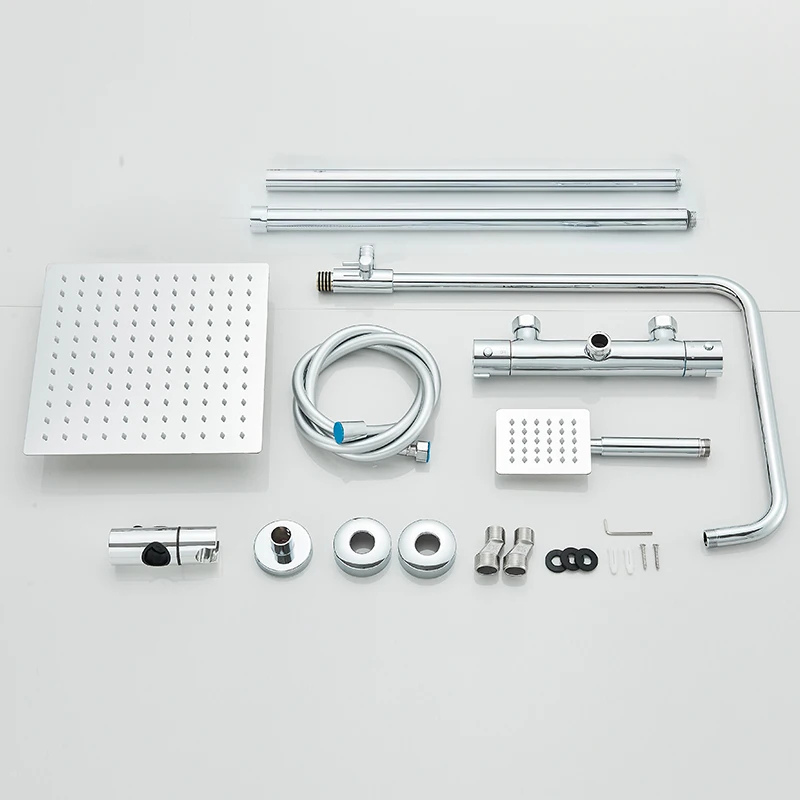 Colonne de douche carrée avec pommeau