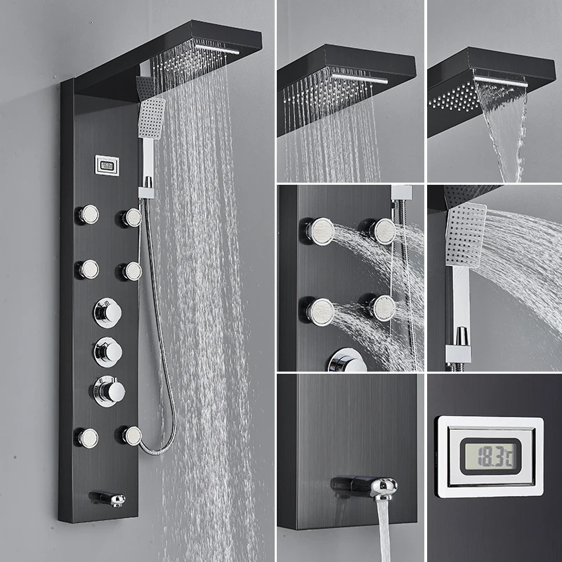 Colonne de douche hydromassante affichage numérique