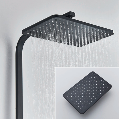 Colonne de douche noire multifonctions