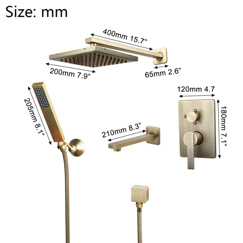 Colonne de douche rétro murale