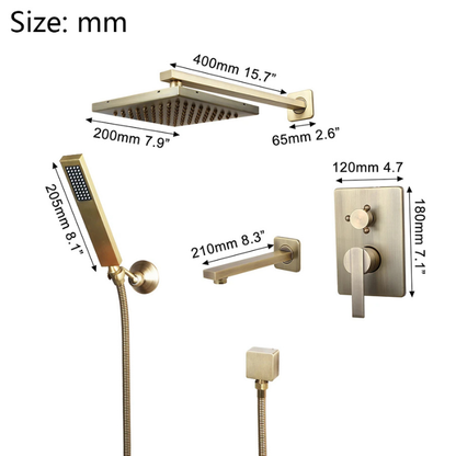 Colonne de douche rétro murale