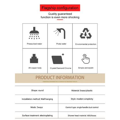 Colonne de douche cuivre mécanique