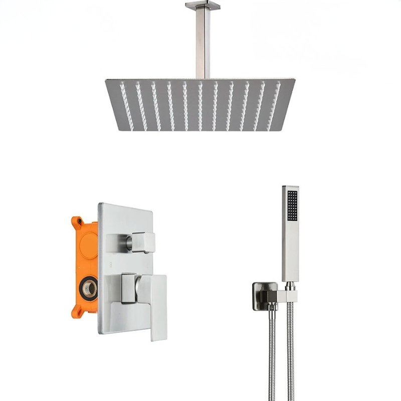 colonne de douche encastrable effet pluie plafond