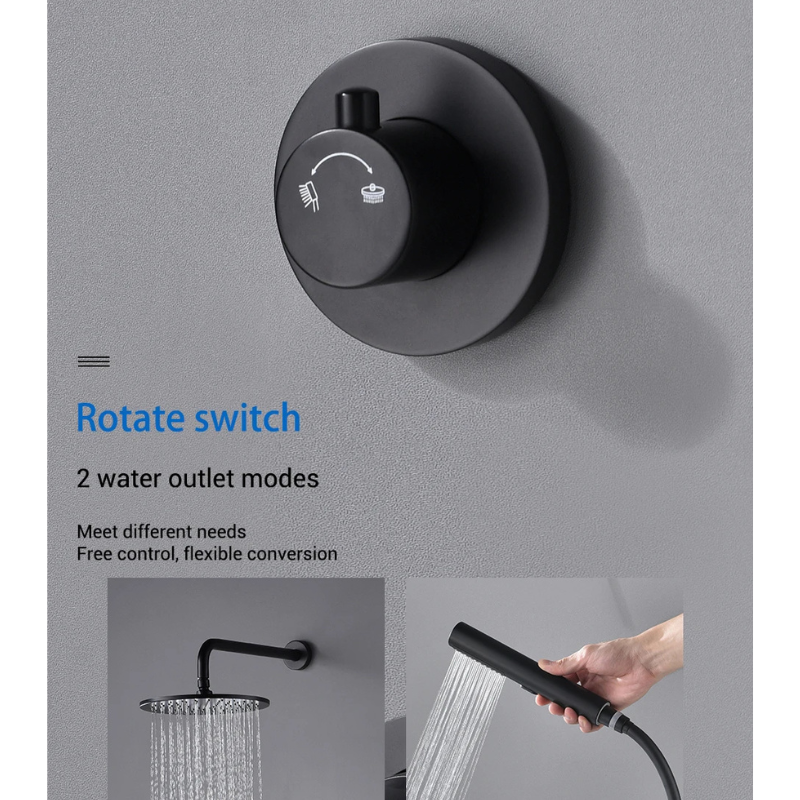 Colonne de douche encastrable style pluie