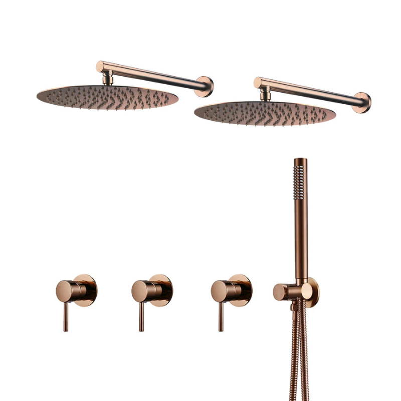 Colonne de douche encastrable double