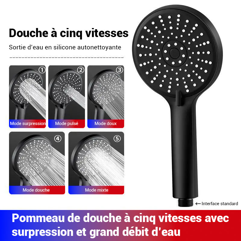 Pommeau de douche haute pression arrondi