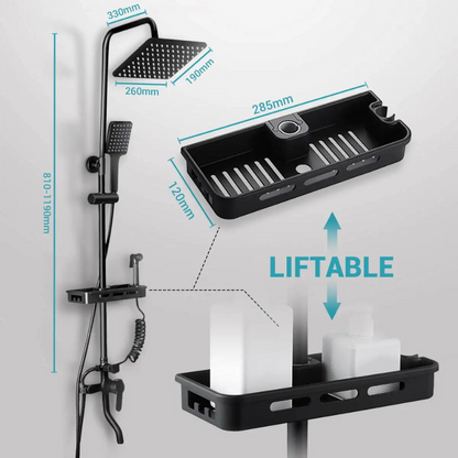 Colonne de douche carrée 4 voies