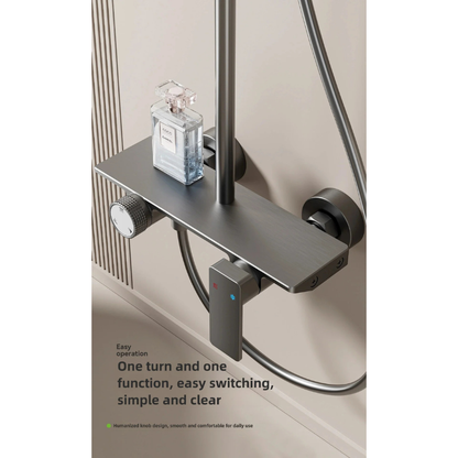 Colonne de douche pour baignoire avec commande rotative