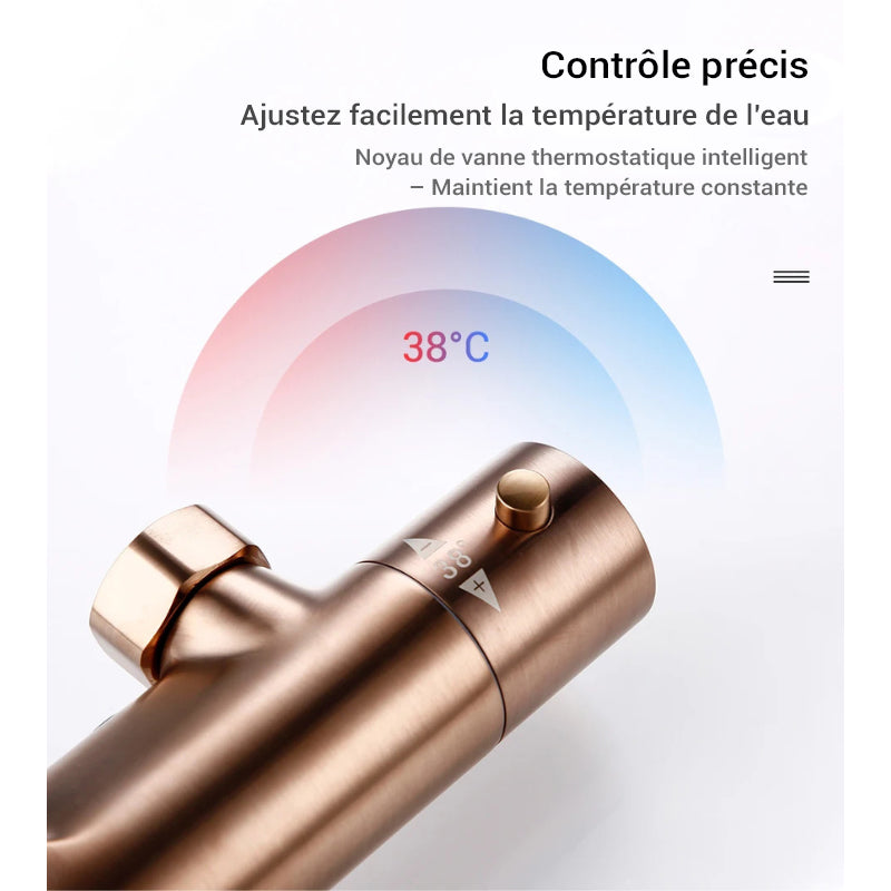 Colonne de douche avec mitigeur pluie