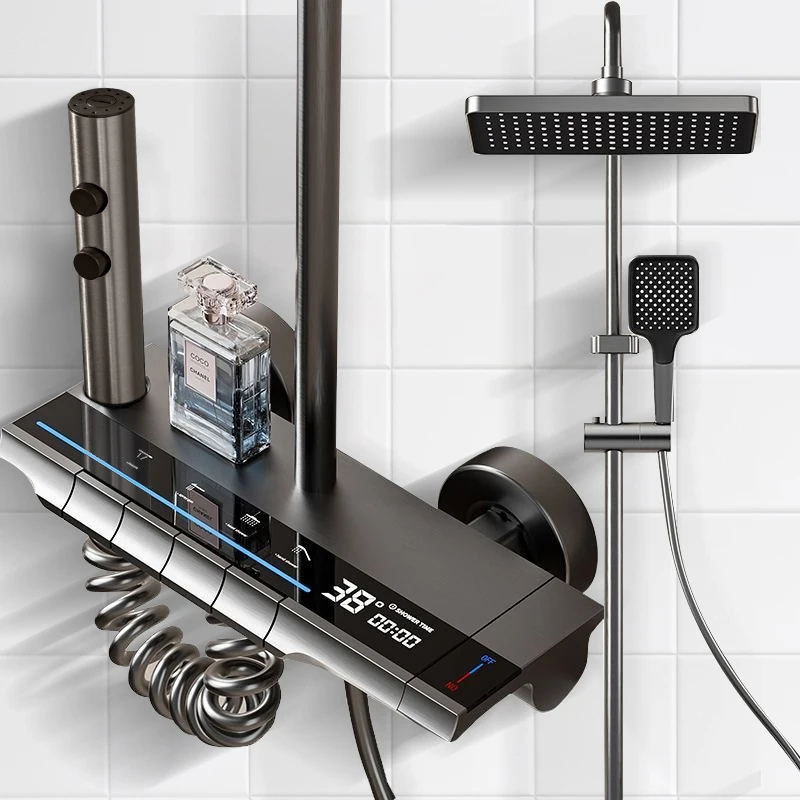 Colonne de douche laiton LED