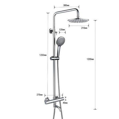 Colonne de douche en inox élégante