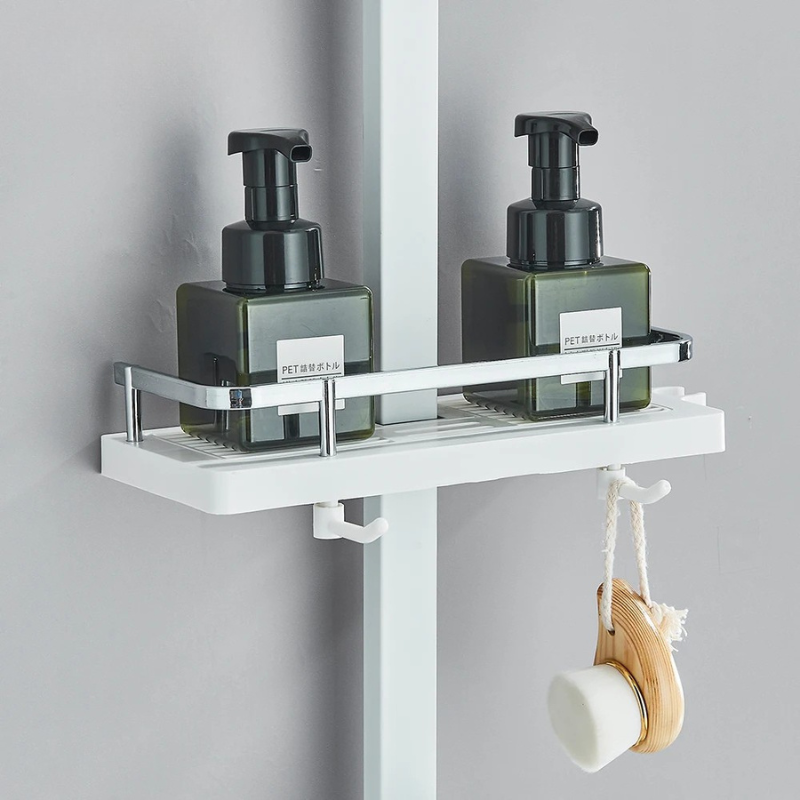 Colonne de douche blanche avec rangement