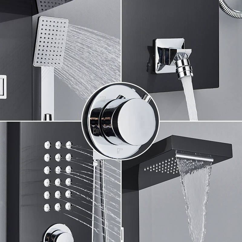 Colonne de douche hydromassante écran