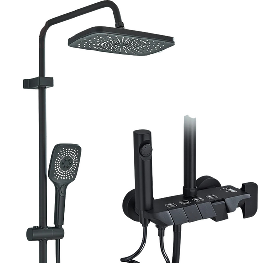 Colonne de douche carrée avec bidet