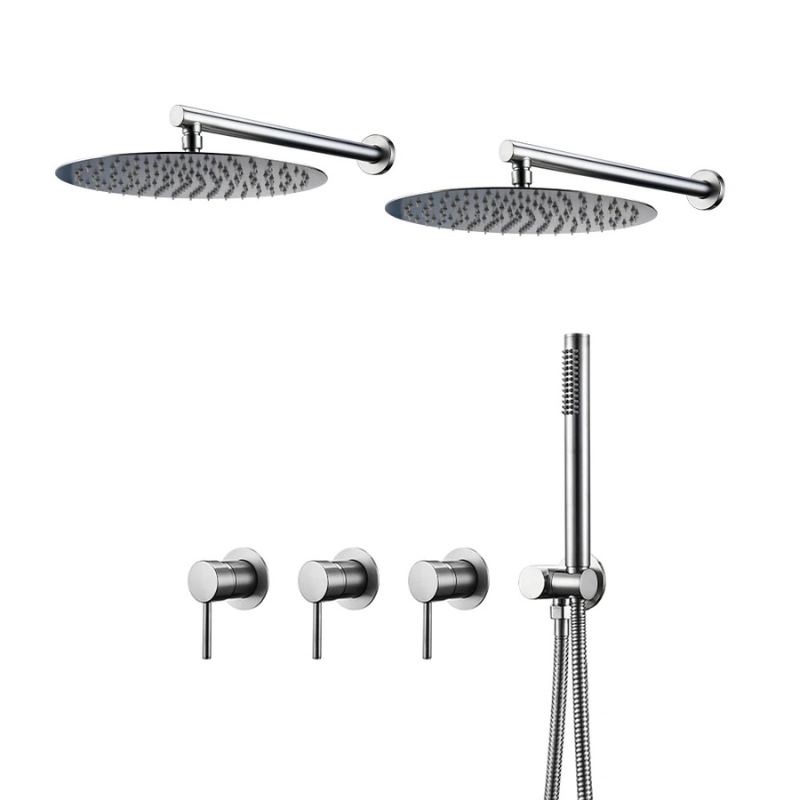 Colonne de douche encastrable double