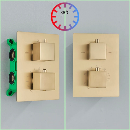 Colonne de douche thermostatique plafond