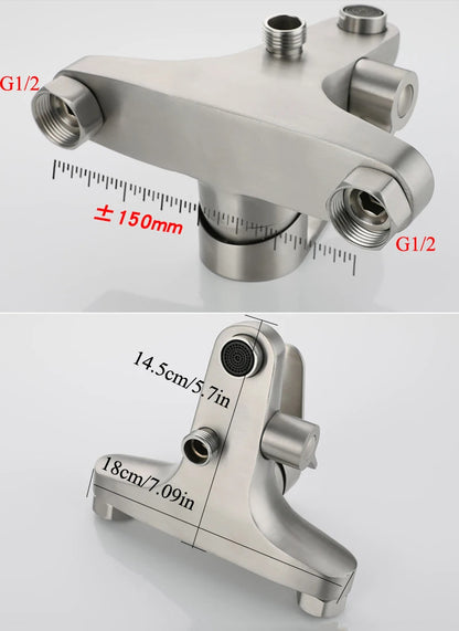 Mitigeur baignoire inox brossé