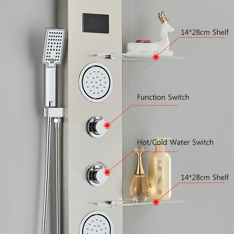 Colonne de douche hydromassante robinet cascade