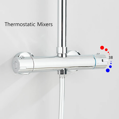 Colonne de douche carrée avec pommeau