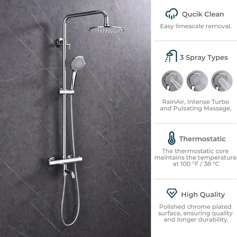 Colonne de douche avec mitigeur raffinée