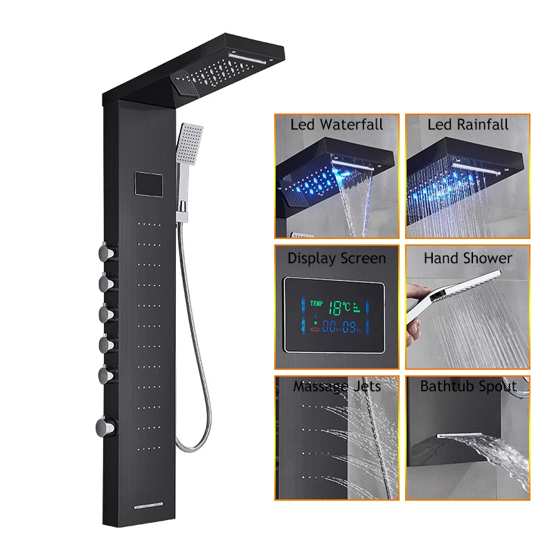 Colonne de douche hydromassante multi jets