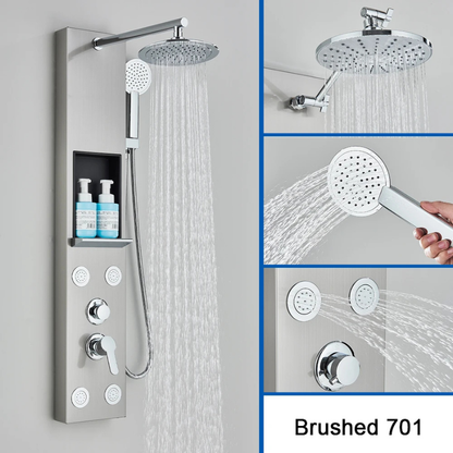 Colonne de douche hydromassante avec rangement