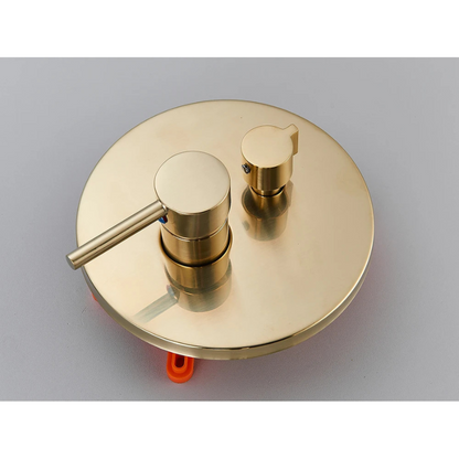 Colonne de douche encastrable or brossé