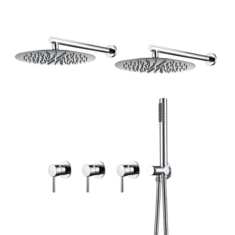 Colonne de douche encastrable double