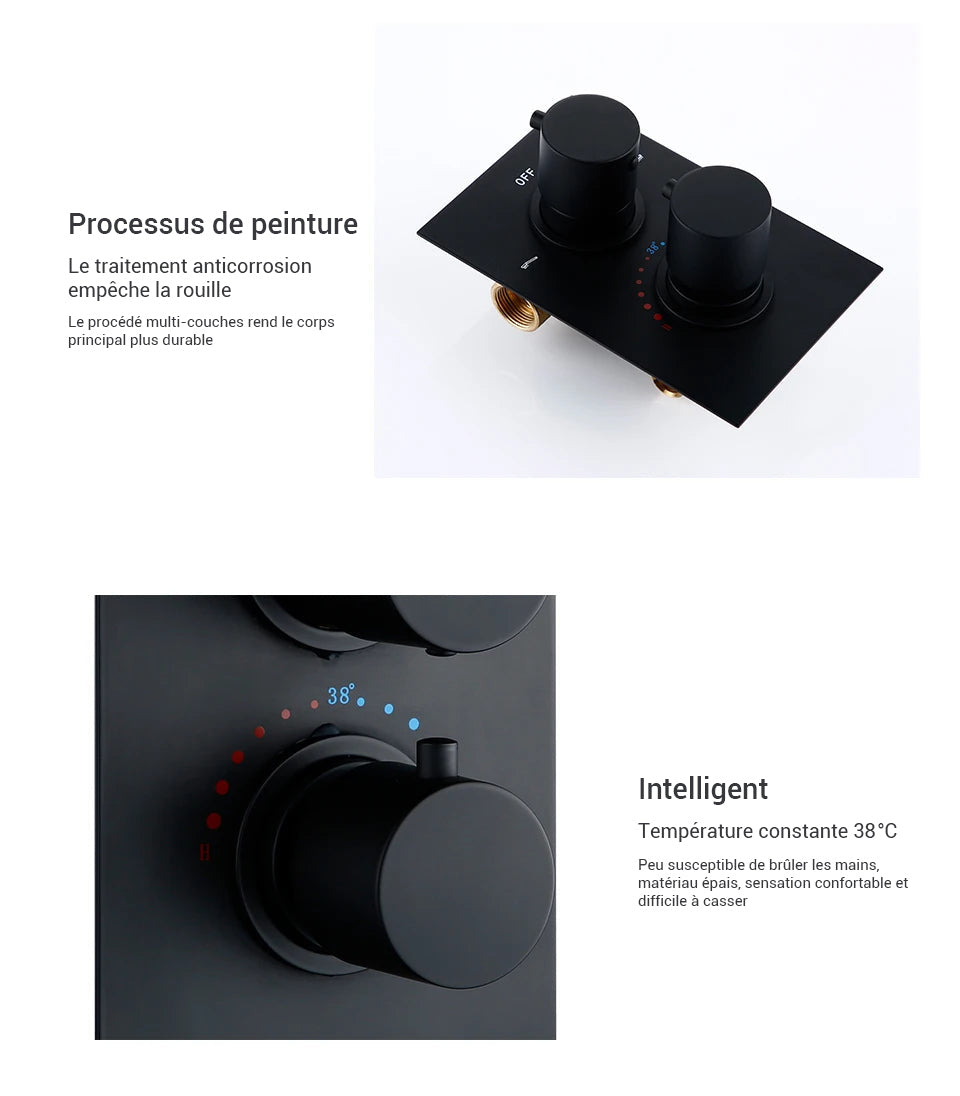 Mitigeur thermostatique douche encastrable