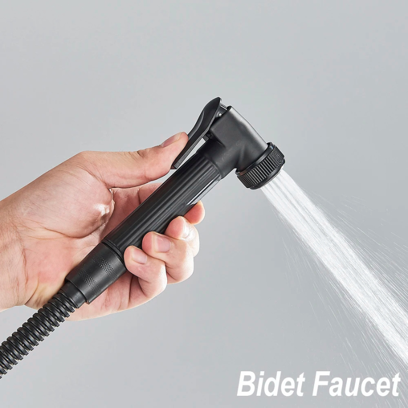 Colonne de douche noire multifonctions