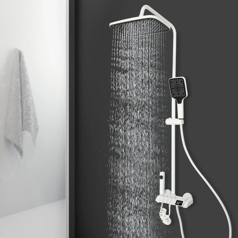 Colonne de douche pluie blanche