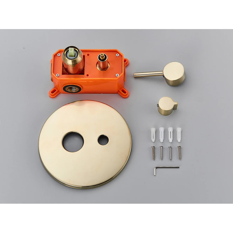 Colonne de douche encastrable or brossé