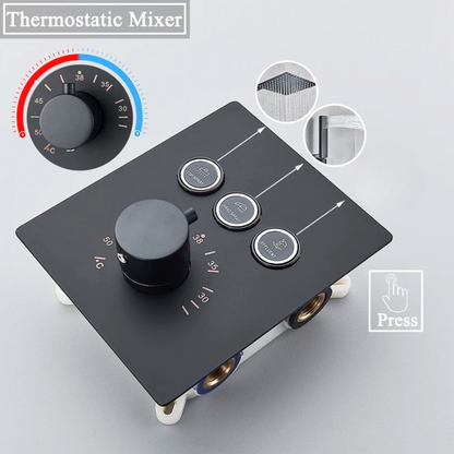 Colonne de douche encastrable avec plafonnier