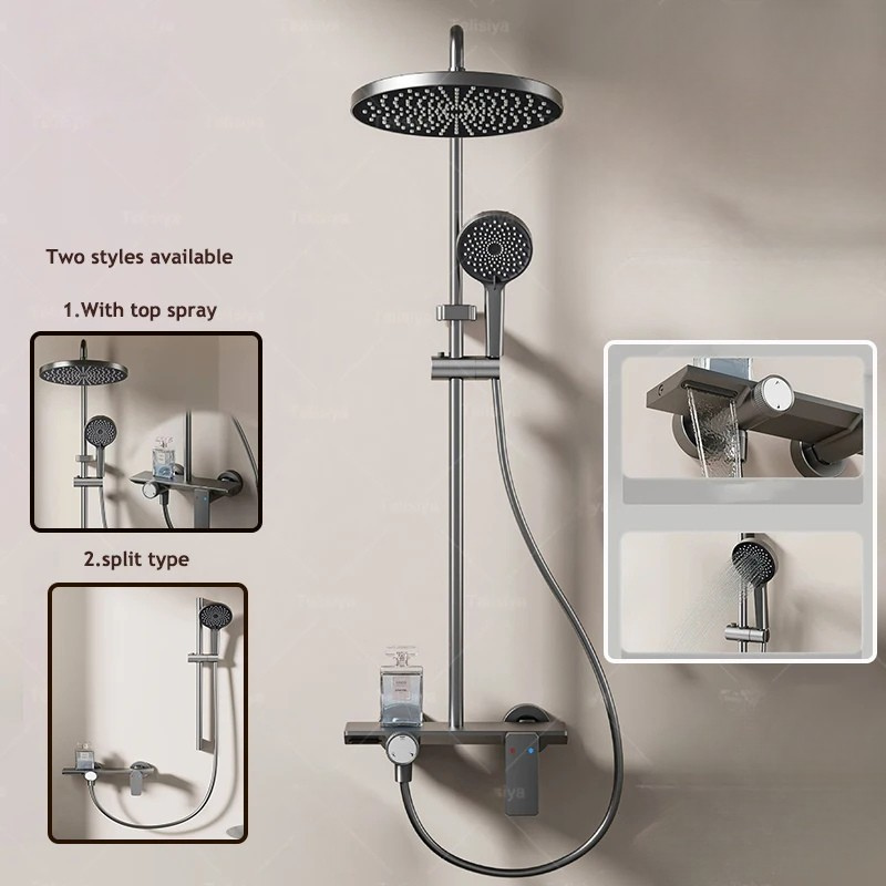 Colonne de douche pour baignoire avec commande rotative
