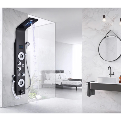 Colonne de douche hydromassante avec bidet