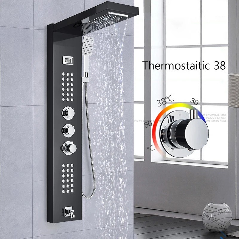 Colonne de douche hydromassante écran