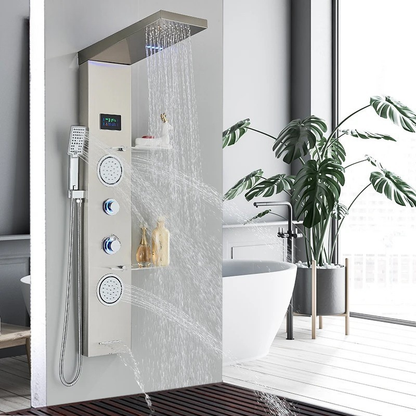 Colonne de douche hydromassante robinet cascade