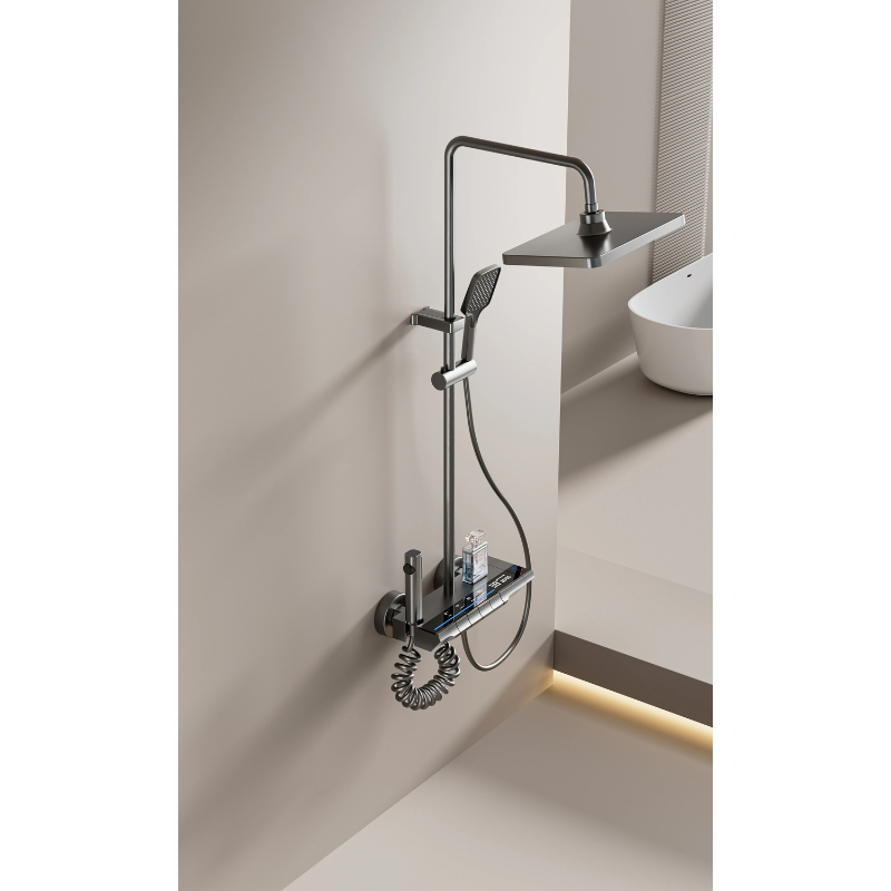 Colonne de douche laiton LED