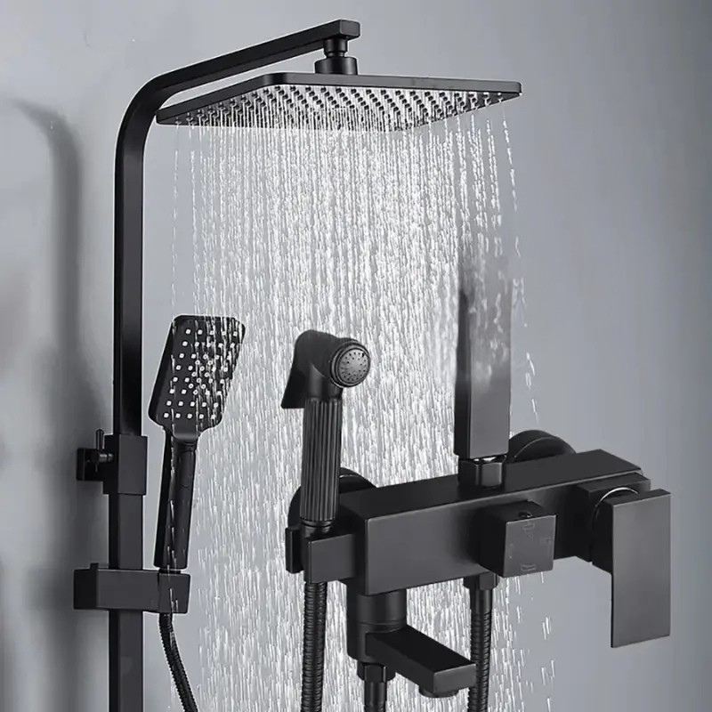 Colonne de douche noire mécanique