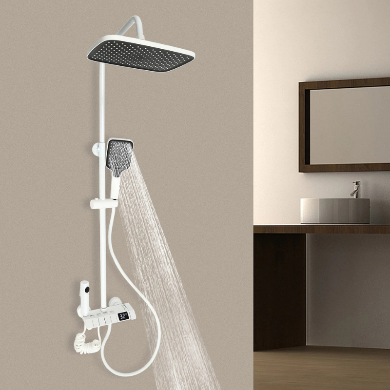 Colonne de douche pluie blanche