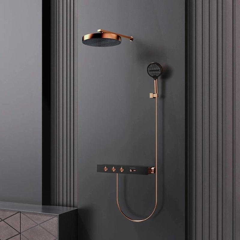 Colonne de douche thermostatique ciel de pluie