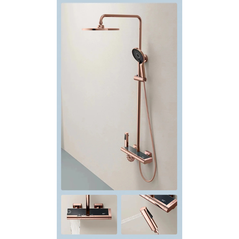 Colonne de douche cuivre 3 fonctions