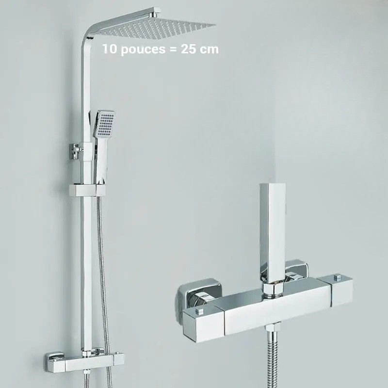 Colonne de douche thermostatique chrome