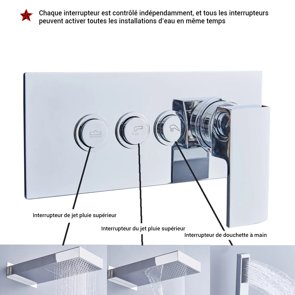 Mitigeur douche 3 fonctions