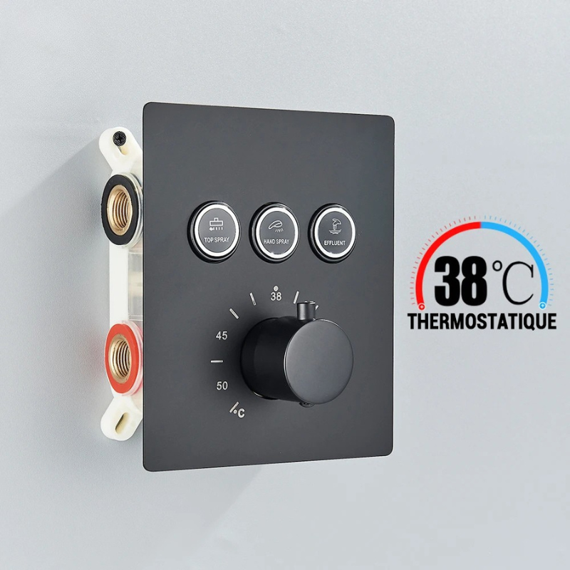 Mitigeur douche bouton poussoir