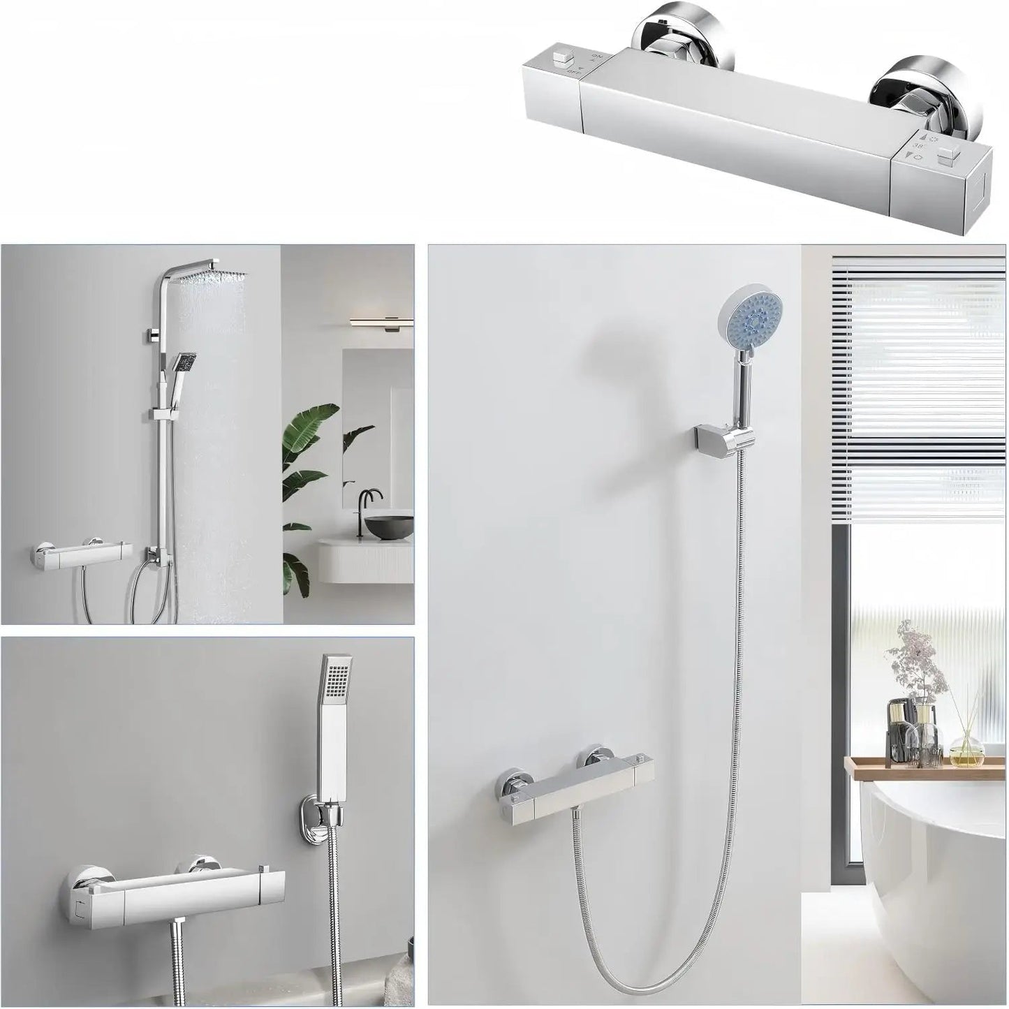 Mitigeur thermostatique carré