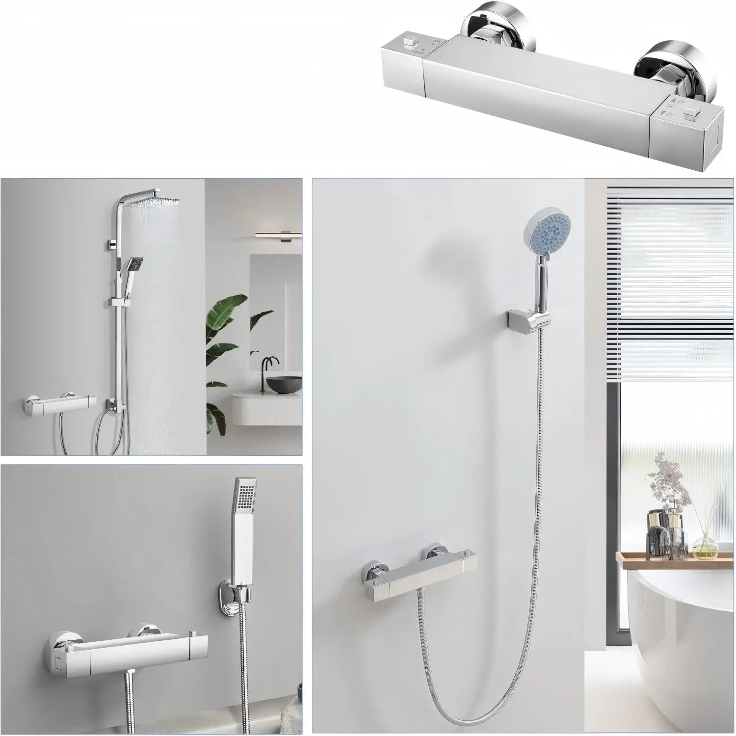 Mitigeur thermostatique carré