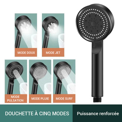 Pommeau de douche anti calcaire 5 modes