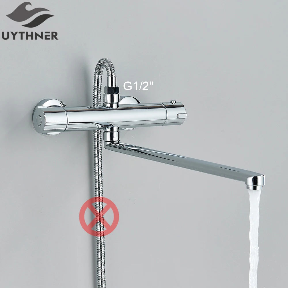 Mitigeur thermostatique bec long